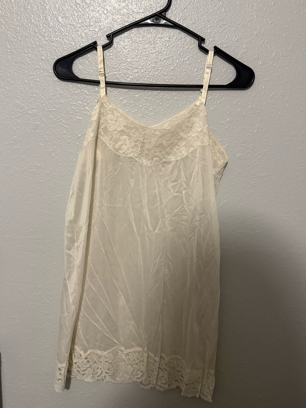Women's Lace-Trim Slip Nightdress - Cream